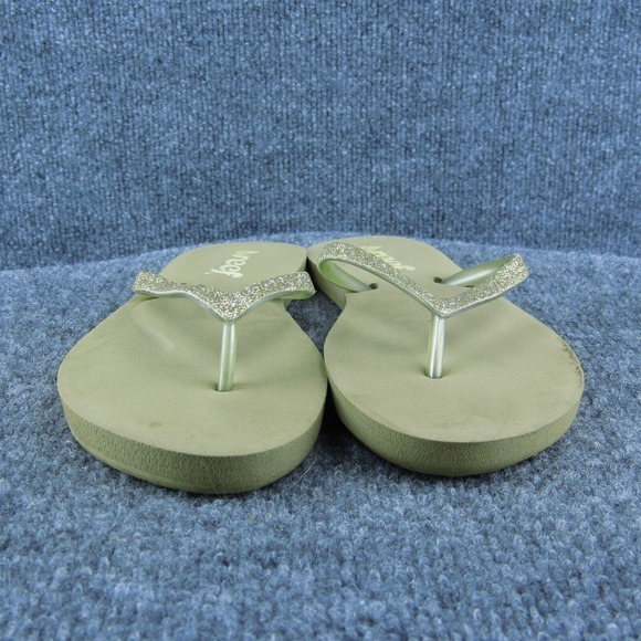 Reef Women Flip Flop Sandal Shoes Gold Synthetic Size 6 Medium - Picture 2 of 9